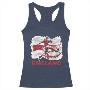 England Soccer Fan English Flag Racerback Tank Top