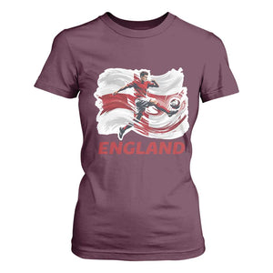 England Soccer Fan English Flag T Shirt For Women