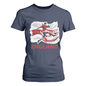 England Soccer Fan English Flag T Shirt For Women