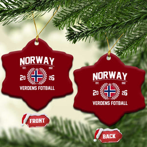 Norway Soccer Football Fan 2026 Norwegian Flag Ceramic Ornament