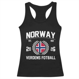 Norway Soccer Football Fan 2026 Norwegian Flag Racerback Tank Top