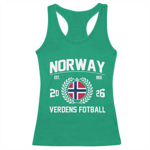 Norway Soccer Football Fan 2026 Norwegian Flag Racerback Tank Top