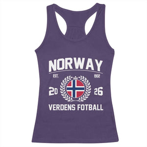 Norway Soccer Football Fan 2026 Norwegian Flag Racerback Tank Top