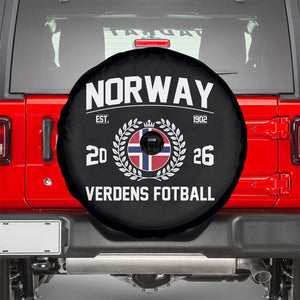 Norway Soccer Football Fan 2026 Norwegian Flag Spare Tire Cover TS14 Black Print Your Wear
