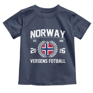 Norway Soccer Football Fan 2026 Norwegian Flag Toddler T Shirt