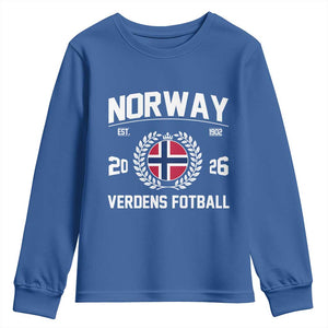 Norway Soccer Football Fan 2026 Norwegian Flag Youth Sweatshirt