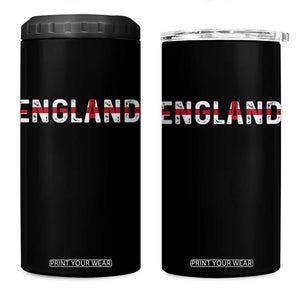 England English Flag Vintage 4 in 1 Can Cooler Tumbler TS14 One Size: 16 oz Black Print Your Wear