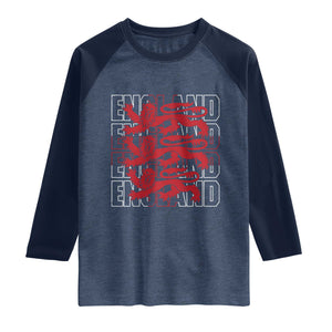 England Flag Lion Symbol English Pride Raglan Shirt