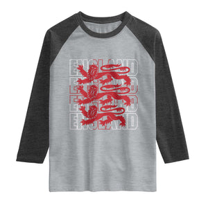 England Flag Lion Symbol English Pride Raglan Shirt