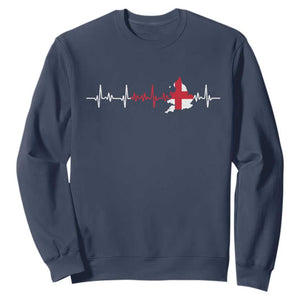 England Heartbeat EKG English Flag Map Sweatshirt