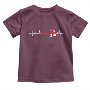 England Heartbeat EKG English Flag Map Toddler T Shirt