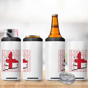 England Map St George's Cross English Roots 4 in 1 Can Cooler Tumbler TS14 Print Your Wear