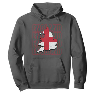 England Map St George's Cross English Roots Hoodie