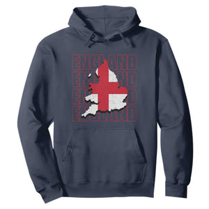 England Map St George's Cross English Roots Hoodie