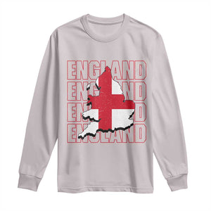 England Map St George's Cross English Roots Long Sleeve Shirt