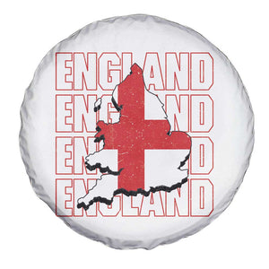 England Map St George's Cross English Roots Spare Tire Cover TS14 Print Your Wear