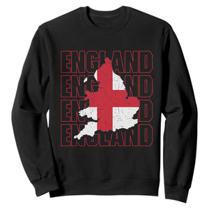 England Map St George's Cross English Roots Sweatshirt