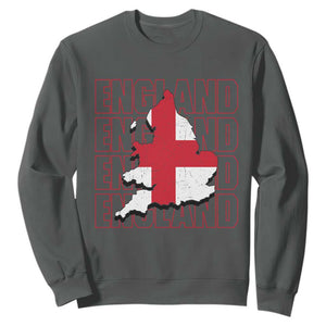 England Map St George's Cross English Roots Sweatshirt