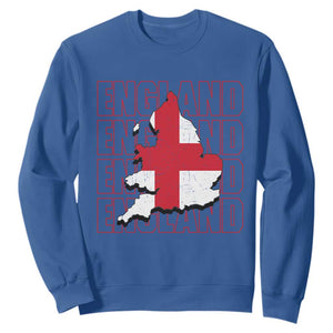 England Map St George's Cross English Roots Sweatshirt