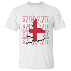 England Map St George's Cross English Roots T Shirt