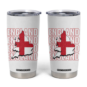 England Map St George's Cross English Roots Tumbler Cup TS14 White Print Your Wear