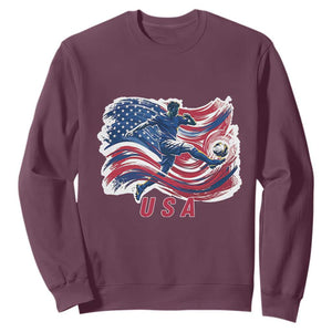 USA Soccer Fan American Flag Sweatshirt