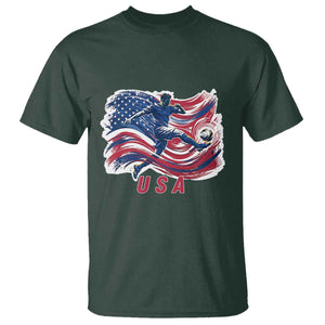 USA Soccer Fan American Flag T Shirt