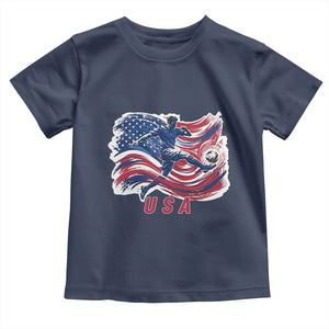 USA Soccer Fan American Flag Toddler T Shirt