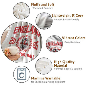 England Football Flag Throw Blanket Lion St George Cross Soccer Fan Patriotic TS14 Print Your Wear