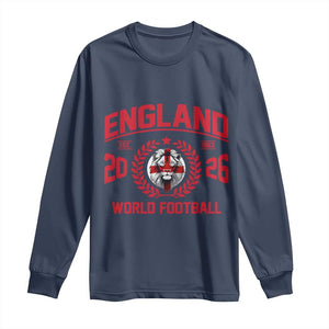 England Football Flag Long Sleeve Shirt Lion St George Cross Soccer Fan Patriotic