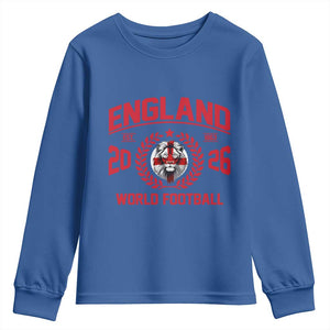 England Football Flag Youth Sweatshirt Lion St George Cross Soccer Fan Patriotic