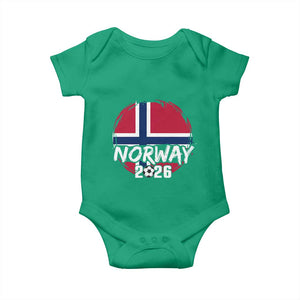 Norway 2026 Soccer Football Fan Norwegian Flag Baby Onesie