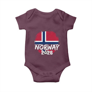 Norway 2026 Soccer Football Fan Norwegian Flag Baby Onesie