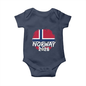 Norway 2026 Soccer Football Fan Norwegian Flag Baby Onesie
