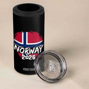 Norway 2026 Soccer Football Fan Norwegian Flag 4 in 1 Can Cooler Tumbler TS14 Print Your Wear