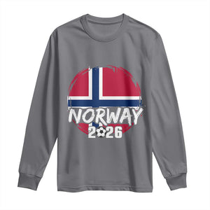 Norway 2026 Soccer Football Fan Norwegian Flag Long Sleeve Shirt