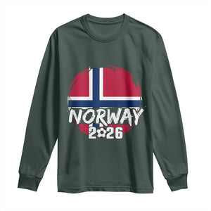 Norway 2026 Soccer Football Fan Norwegian Flag Long Sleeve Shirt
