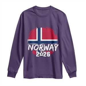 Norway 2026 Soccer Football Fan Norwegian Flag Long Sleeve Shirt