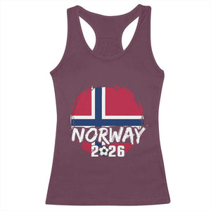 Norway 2026 Soccer Football Fan Norwegian Flag Racerback Tank Top