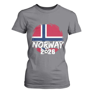 Norway 2026 Soccer Football Fan Norwegian Flag T Shirt For Women