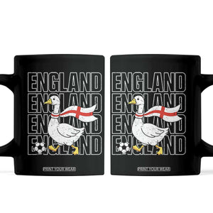England Soccer Football Coffee Mug Silly Goose England Flag Fan Supporter TS14 Black Print Your Wear