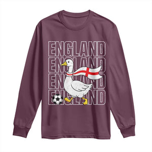 England Soccer Football Long Sleeve Shirt Silly Goose England Flag Fan Supporter