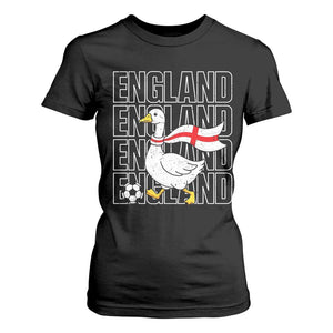 England Soccer Football T Shirt For Women Silly Goose England Flag Fan Supporter