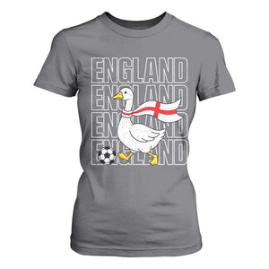 England Soccer Football T Shirt For Women Silly Goose England Flag Fan Supporter