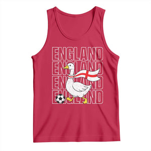 England Soccer Football Tank Top Silly Goose England Flag Fan Supporter
