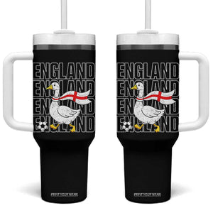 England Soccer Football Tumbler With Handle Silly Goose England Flag Fan Supporter TS14 One Size: 40 oz Black Print Your Wear