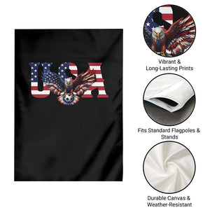 USA Soccer Eagle American Flag Fan Garden Flag TS14 Print Your Wear
