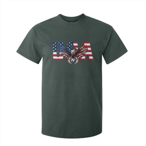 USA Soccer Eagle American Flag Fan T Shirt For Kid