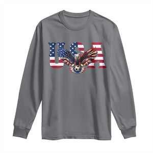 USA Soccer Eagle American Flag Fan Long Sleeve Shirt