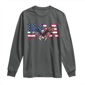 USA Soccer Eagle American Flag Fan Long Sleeve Shirt